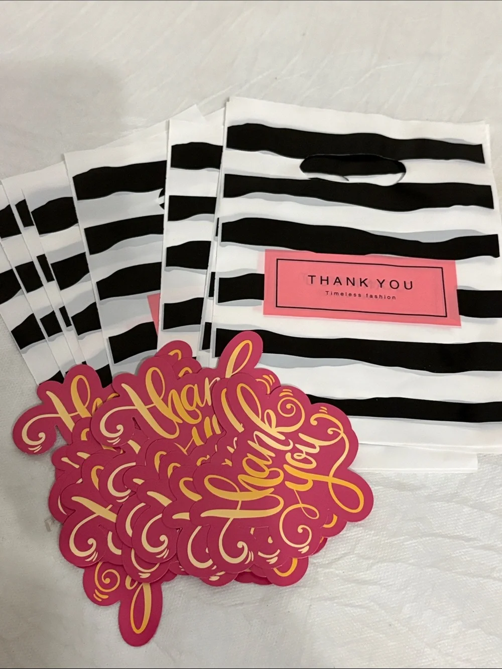 Thank you bags and cards bundle of 25 pieces